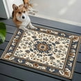 thumbnail image 5 of Brown Blue Boho Bathroom Rug Washable 2x3 Entryway Rug Non Slip Southwestern Geometric Ethnic Art Front Door Mat Low Pile Indoor Doormat Throw Floor Carpet for Kitchen Bedroom Entrance, 5 of 8