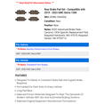 thumbnail image 2 of Rear Brake Pad Set - Compatible with 2019 - 2023 GMC Sierra 1500 2020 2021 2022, 2 of 2