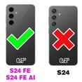 thumbnail image 2 of Asuwish Phone Case for Samsung Galaxy S24 FE 5G Tempered Glass Screen Protector Magnetic Folding Stand Frosted Translucent Rugged Shockproof Protective Cell Cover S 24 EF AI S24FE 24S Women Men Pink, 2 of 7
