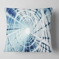 thumbnail image 2 of Designart Fractal 3D Network Spiral - Contemporary Throw Pillow - 16x16, 2 of 5