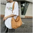 thumbnail image 4 of Kukuzhu Grunge Harajuku Causal Tote Bag Punk Crossbody Bag Japanese Emo Hobo Bag Hippie Causal Vintage Shoulder Bag (Brown,One size), 4 of 6