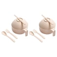 thumbnail image 2 of Clearance Items,npkgvia Dinnerware,Kitchen Essentials,2PC Microwave Ramen Bowl With Lid Microwave Ramen Bowl Set Microwave Ramen Bowl Ramen Bowl With Handle That Apartment Dishwasher,Cutlery,Beige, 2 of 6