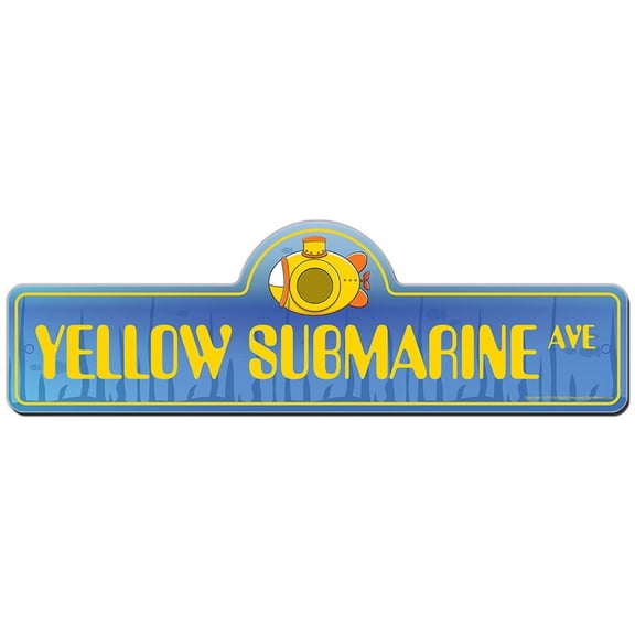SignMission P-720 Yellow Submarine Yellow Submarine Street Sign