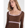 thumbnail image 4 of No Boundaries Sleep Lace Top with Long Sleeves, Women’s XXS-3X, 4 of 5
