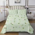 thumbnail image 1 of YST Green Daisy Bedspread Set King Size 3Pcs Nature Floral Quilt Set Daisy Flower Coverlet Set, 1 of 5