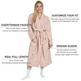 thumbnail image 2 of Catalonia Womens Chenille Fleece Robe Blanket, Long Dressing Gown Bathrobe with Two Convenient Pockets and Belted Housecoat Sleepwear for Ladies, Machine Washable, Large,Pink, 2 of 7