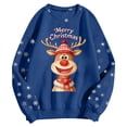 thumbnail image 5 of Chandail en Molleton pour Femmes Chandail Tendance de Noël Col Rond Manches Longues Haut Athlétique Mode Automne, 5 of 5