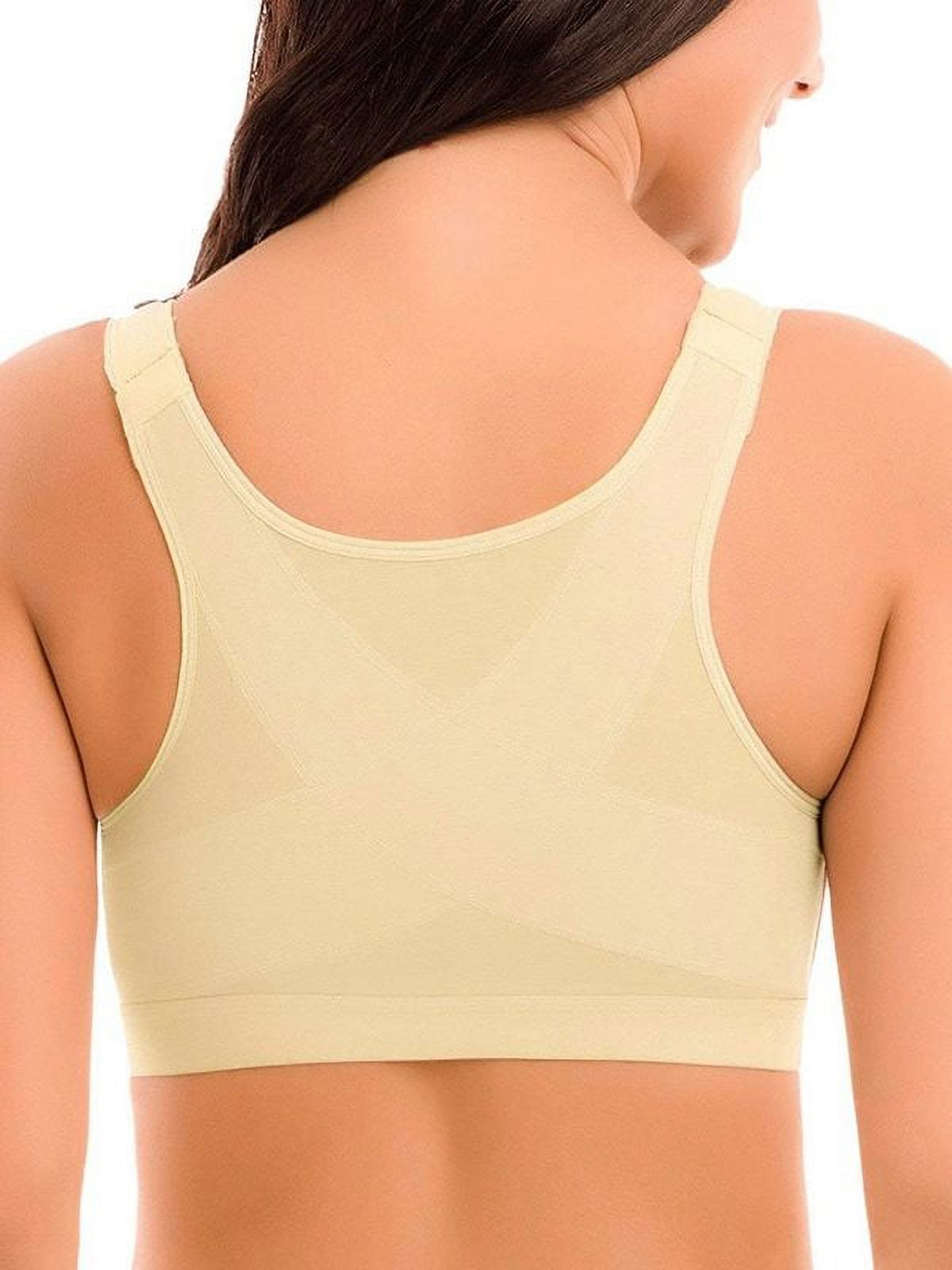 Women's Full Figure No Bounce Plus Size Camisole Wirefree Back Close Sports Bra - image 3 of 4