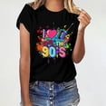 thumbnail image 2 of Womens Summer Tops 2026 Spring Short Sleeve Casual Trendy Tees Crew Neck 90's Print Vacation T Shirts, 2 of 4