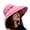 Pink, variant on ZHENHONG Bucket Hats for Women Wide Brim Double Sided Floppy Hat Foldable Ethnic Wind Travel Sunscreen Sun Beach Hat Beige