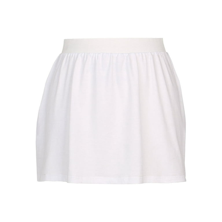 Lusofie 2 Pcs Shirt Extender for Women，Adjustable Layering Fake Top Lower  Sweep Skirt Half-Length Splitting Mini Skirt Hemline Shirt Undershirt Skirt