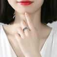 thumbnail image 3 of SPRING PARK Sterling Silver Plated Piqiu Heart Sutra Engraved Opening Finger Ring Jewelry Men Women Gifts, 3 of 6