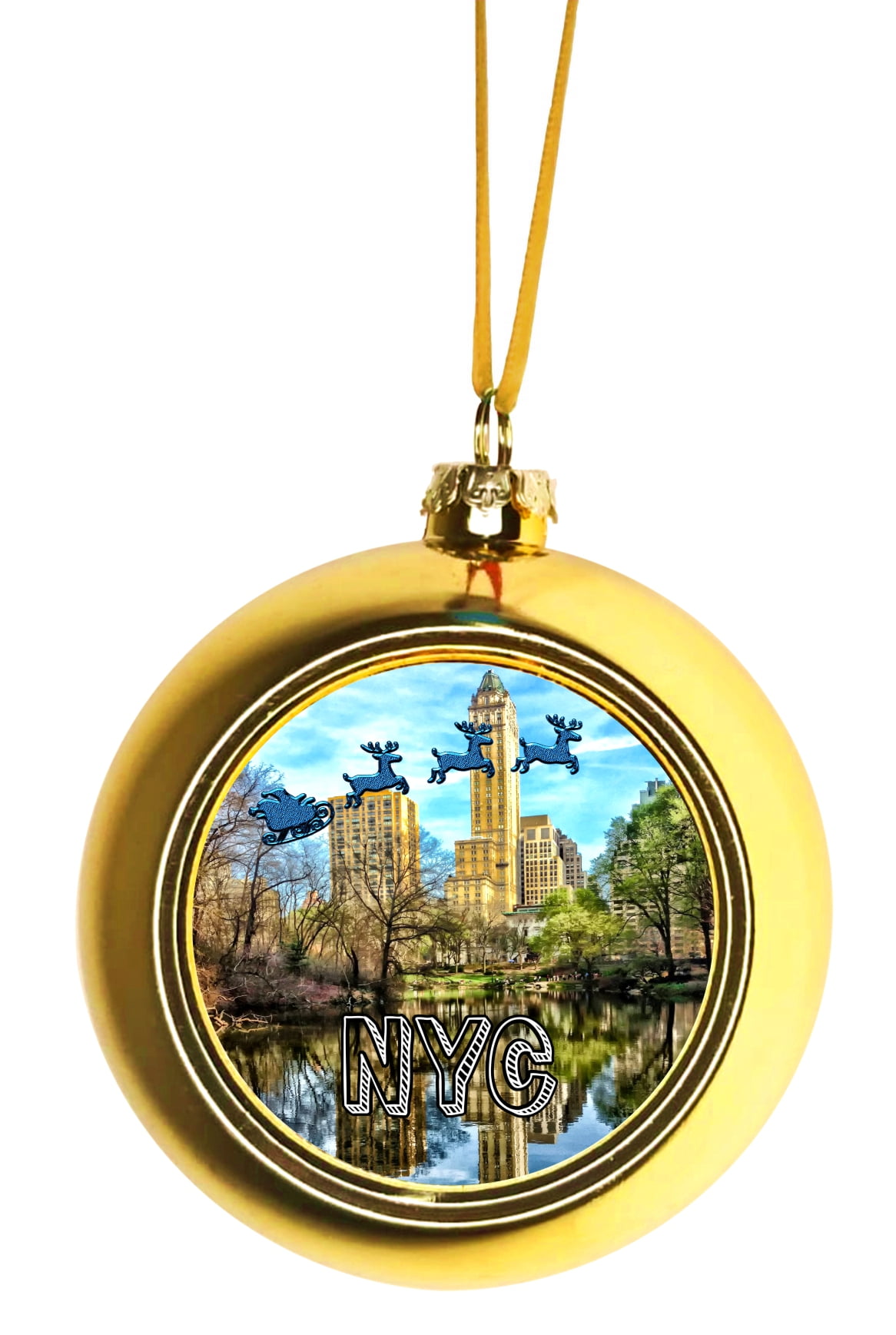 Christmas DÃ©cor Santa Christmas Ornament New York Central Park Day