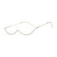 thumbnail image 1 of Half Frame Glasses without Lens Half Rim Metal Frame Luxury Semi Rimless Eyewear Gold Frame Diamond, 1 of 9