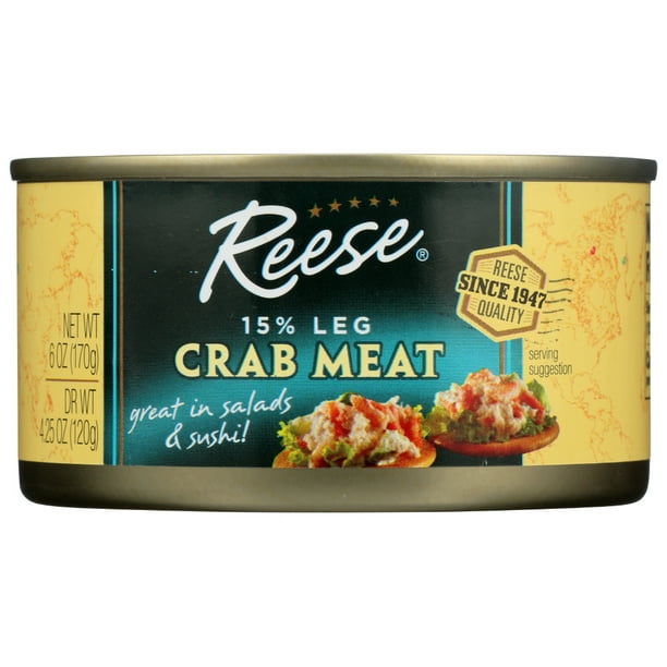 Reese Fancy Crabmeat 15 Leg Can, 6 Oz