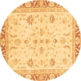 thumbnail image 1 of Ahgly Company Indoor Round Oriental Brown Modern Area Rugs, 6' Round, 1 of 4