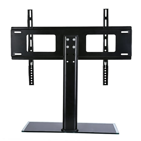Qiilu Universal TV Stand - Swivel Table Top Mount TV Stand for 37-55 inch LCD LED TVs - Height Adjustable TV Base Stand with Wire Management for Flat Screen Tvs/Xbox One/tv Component/Vizio