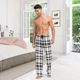 thumbnail image 7 of National Tartan Black White Ghost Pajama Pants, Men's Lounge Pants Light with Drawstring and Pockets, Christmas New Year Birthday Father's Day Gifts, X-Large, 7 of 7
