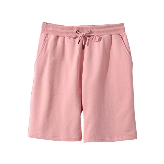 Besolor Gym Shorts Women Summer Plus Size Drawstring High Waisted Jogger Basic Solid Color Workout Sweat Shorts