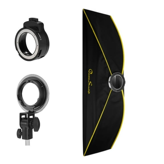 Glow ParaSnap 14x60" Strip New Generation SterlingFibre Softbox with OTA-C Softbox Adapter for On-Camera Roundhead Speedlights and XPLOR100 Pros