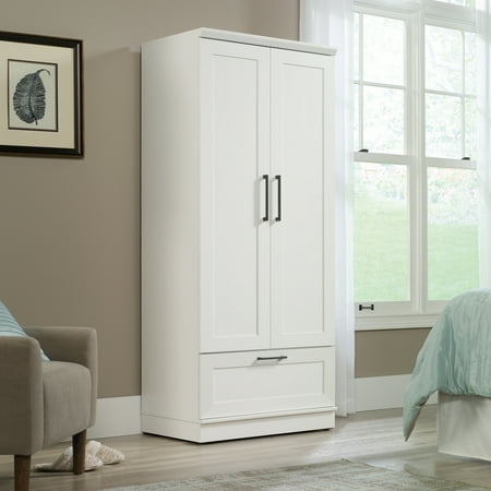 Sauder HomePlus Bedroom Wardrobe Armoire Soft White Finish
