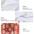 thumbnail image 5 of SKYSONIC 2 PCS Christmas White Snowflakes Red Hand Towels with Hanging Loop for Bathroom and Kitchen, Hanging Band Towel - Kitchen Dish Cloth and Bathroom Hand Towels Set , 12"x17", 5 of 6