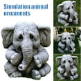 thumbnail image 1 of Statue d'Éléphant en Résine pour Décoration de Jardin, 1 of 6