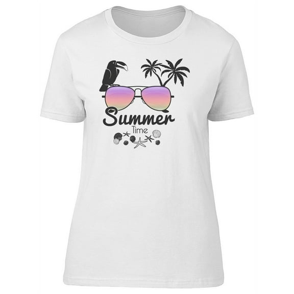 Summer Time Cool Toucan T-Shirt Women -Image by Shutterstock, Female Medium