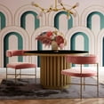 thumbnail image 6 of TOV Furniture Kim Performance Blush Velvet Dining Chair, 6 of 12