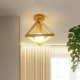 thumbnail image 3 of Luz de techo LED nórdica Iluminación de lámpara de techo de madera semiempotrada geométrica Triángulo Yuyangstore Lámpara de techo, 3 of 6