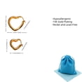 thumbnail image 5 of 925 Sterling Silver Plating Heart Hoop Earrings for Women Small Heart Big Heart Shaped Hypoallergenic Cartilage Earings for Jewelry Gifts 2 Pairs, 5 of 8
