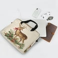 thumbnail image 5 of 16" Laptop Briefcase for Work Travel Laptop Shoulder Bag Carrying Handbag Laptop Case Christmas Deer with Greenery, 5 of 8