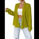 thumbnail image 3 of Cárdigan de Punto Holgado para Mujer, Cárdigan Informal de Color Liso Verde M, 3 of 7