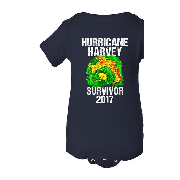 Hurricane Harvey Storm Survivor Houston Texas 2017 DT Infant Baby Rib Bodysuit
