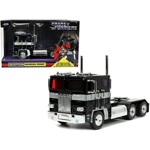 Decepticon Nemesis Prime with Robot on Chassis "Transformers" TV Series "Hollywood Rides" Series 1/24 Diecast Model by Jada