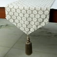 thumbnail image 3 of Decorative Beige Table Runner 4 Seater Table Runner (14 x 48 inch), Lace, Shabby Chic & Tassels Table Runner, Linen fabric Table Linen, Geometric Pattern Contemporary - Lace Doilies, 3 of 3