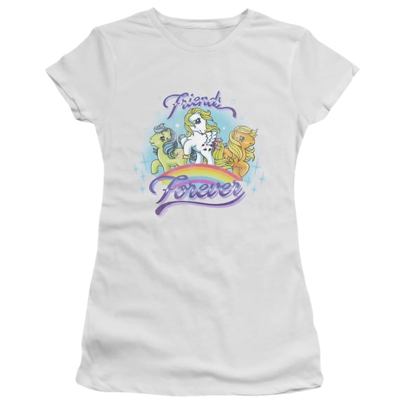 My Little Pony Retro Friends Forever S/S Junior Women's T-Shirt Sheer White