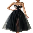 thumbnail image 3 of Robe en Tulle Superposée pour Femmes Taille Haute Sexy Cocktail Soirée Maxi Robe, 3 of 6