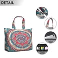 thumbnail image 3 of Mala Ornament Pattern Duffel Dreamy Psychedelic Weekender Bag, Trippy Geometric Abstract Design for Meditation Relaxation, 3 of 5