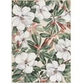 thumbnail image 2 of Stunning Transitional 5' x 7' Cream and Green Polypropylene Outdoor Area Rug, 2 of 7