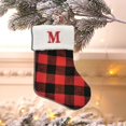 thumbnail image 5 of Home Decor Holiday Season Decoration Christmas Alphabet Embroidered Christmas Stockings For Holiday And Family Stocking Or Fireplace Or Party Decoration Red Hangs Practical, 5 of 5