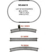 HO Scale Train Track Set with Red Number Items | Precision Wooden Sleepers · Nickel Silver Rails · Compatible with HO Scale Models