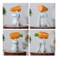 thumbnail image 4 of Uuiauoio Easter Decorations - 2 pcs Easter Bunny Decor Spring Decorations Resin Rabbits Statues with Carrot for Home Tabletop Centerpiece Indoor Gifts, 4 of 6