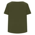 thumbnail image 4 of Birdeem T-Shirt à Boutons pour Femmes, Décontracté, Ample, Uni, Col Ras du Cou, Manches Courtes, 4 of 6