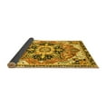 thumbnail image 2 of Ahgly Company Indoor Square Abstract Yellow Modern Area Rugs, 4' Square, 2 of 4