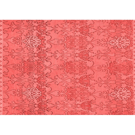 Ahgly Company Machine Washable Indoor Rectangle Abstract Red Modern Area Rugs, 2' x 5'