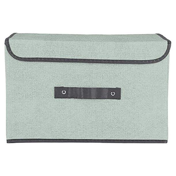 Baúles de almacenamiento en liquidación, caja plegable con tapa (2 unidades, grande y pequeña), caja de tela con tapa, ideal para armario, organización de habitaciones, almacenamiento de oficina y