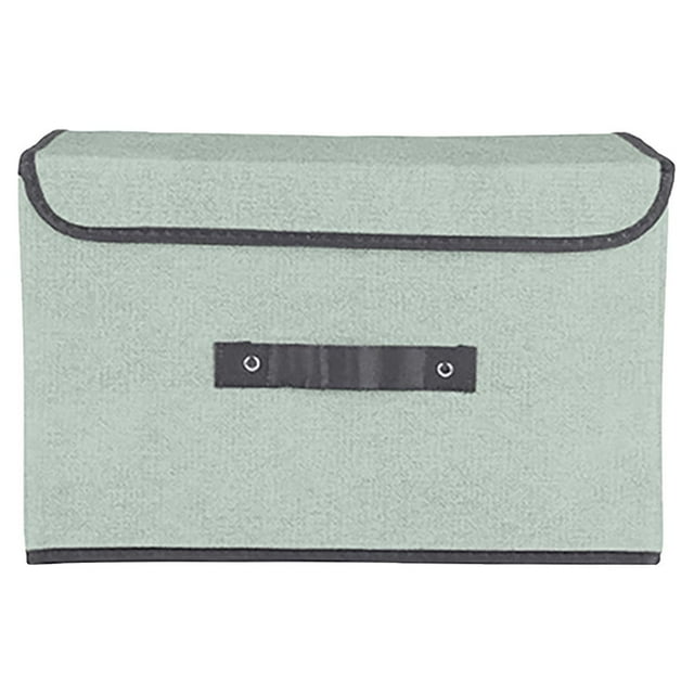 Baúles de almacenamiento en liquidación, caja plegable con tapa (2 unidades, grande y pequeña), caja de tela con tapa, ideal para armario, organización de habitaciones, almacenamiento de oficina y