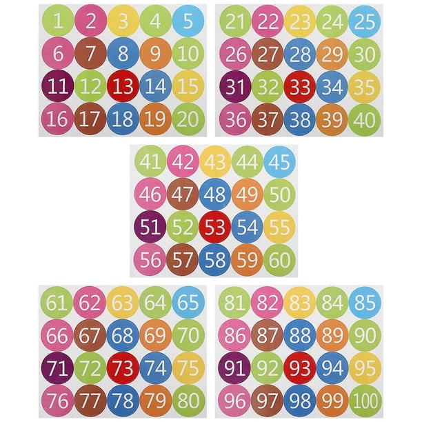 5 Sheets The Office Stickers Paper Sticker Inventory Sticker Circle Number Stickers Scrapbook Sticker Category Label Sticker