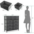 thumbnail image 2 of DWVO 9-Drawer Fabric Storage Dresser Fabric Storage Tower for Closets, Black Gray, 2 of 8
